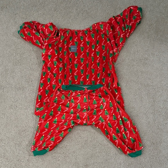 Festive Red Christmas Tree Pajama Set - Picture 1 of 2